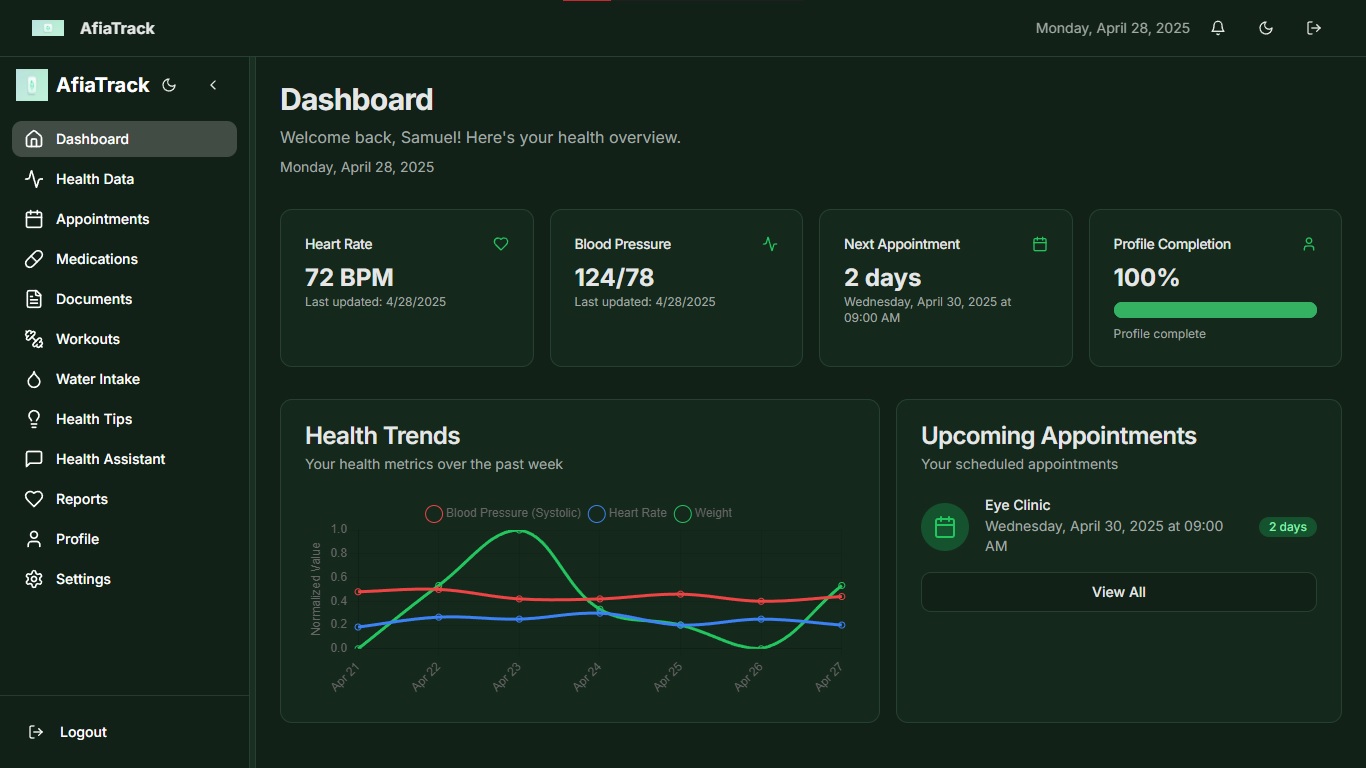 AfiaTrack - Health Management