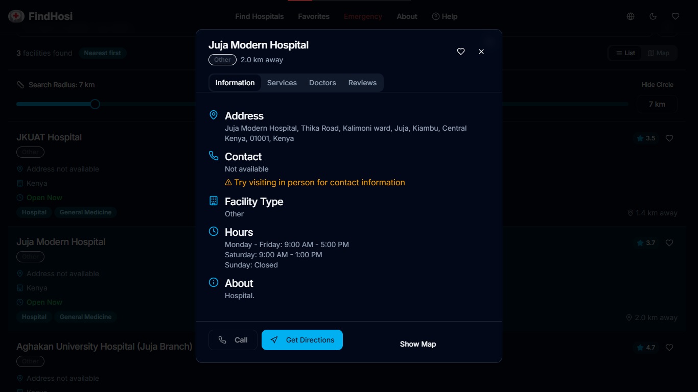 FindHosi - Hospital Finder