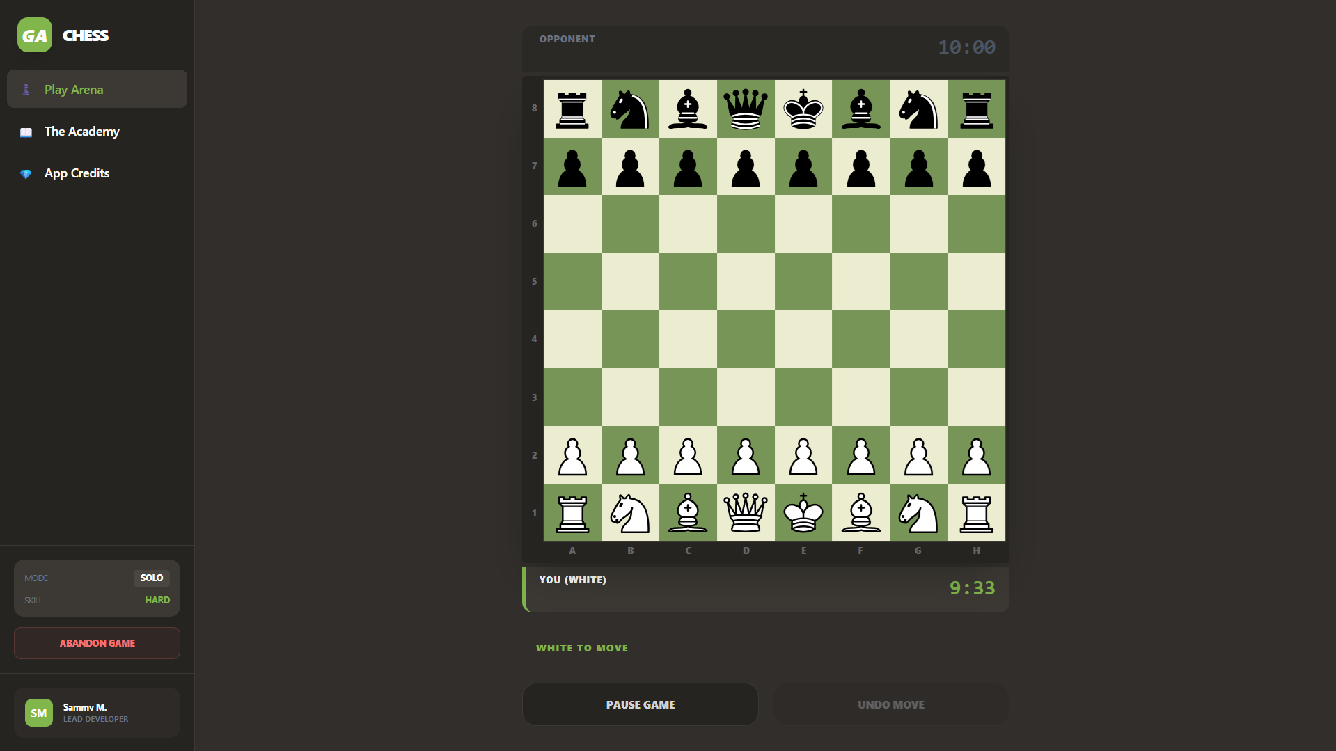 GA CHESS - Multiplayer Chess Game